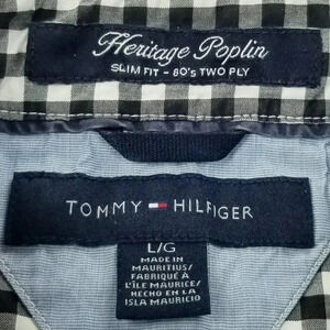 Tommy Hilfiger Large Heritage Poplin Slim Fit Mens Pocket Logo Button Down Check